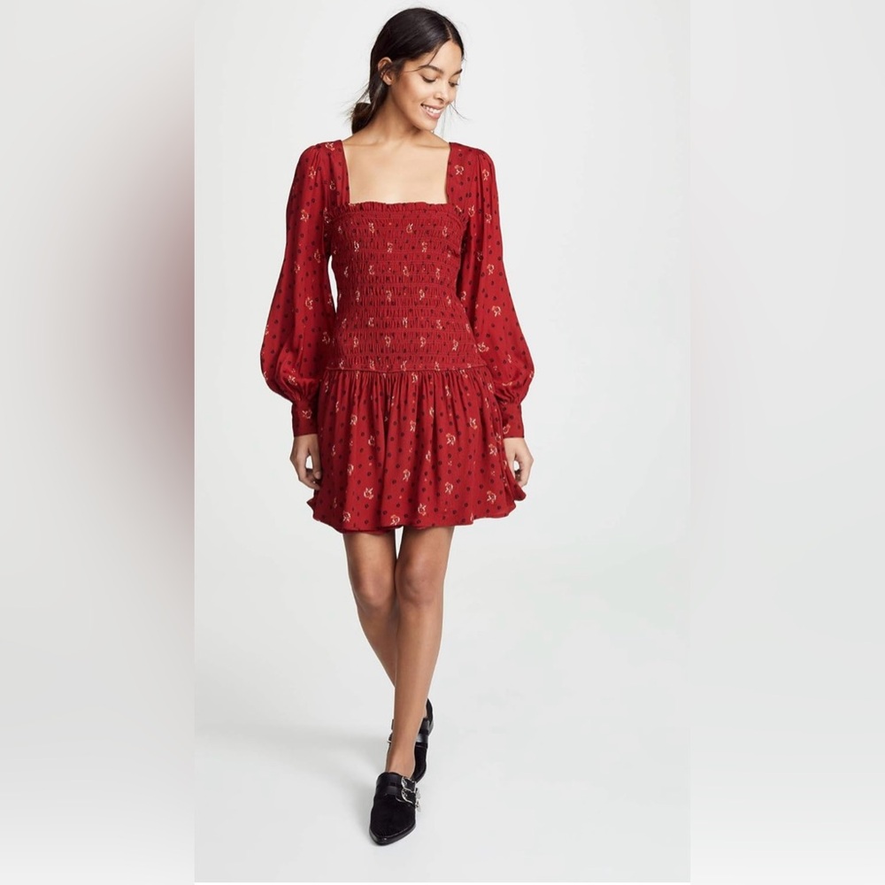 Free People Women's Two Faces Mini Dress Large